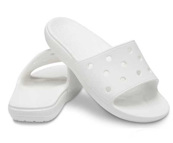 Crocs Unisex White Classic Slide Sandal