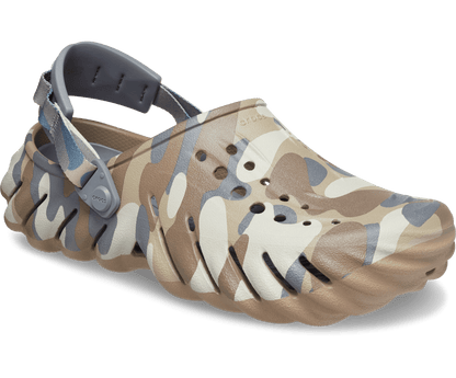 Echo Camo Redux Clogs – Rugged Comfort in Charcoal