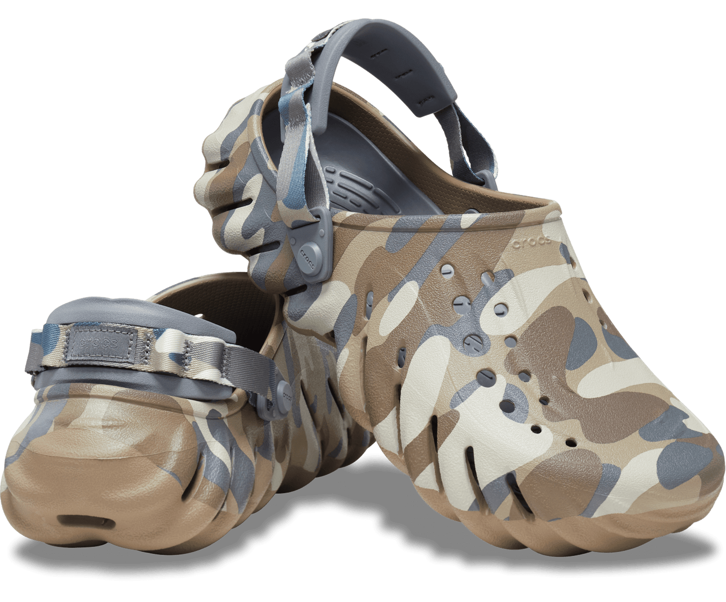 Echo Camo Redux Clogs – Rugged Comfort in Charcoal