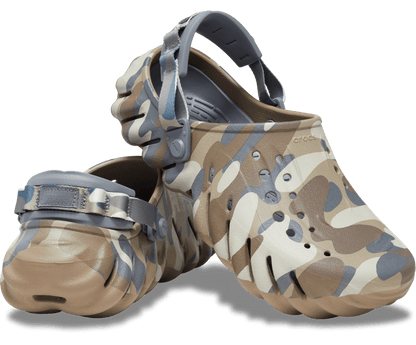 Echo Camo Redux Clogs – Rugged Comfort in Charcoal